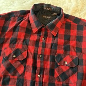 Northwest Territory Mens 2XL Shirt Flannel Red Black Buffalo Plaid‎ Long Sleeve
